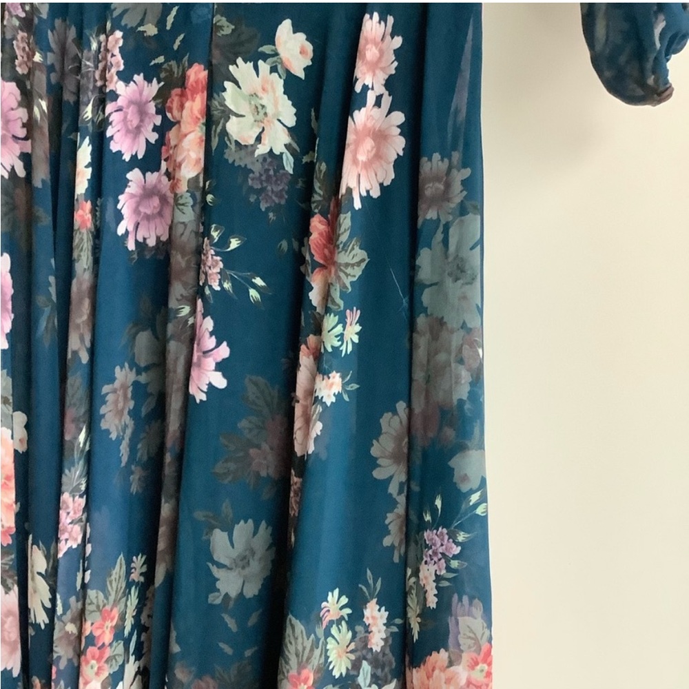Yumi Kim TEAL Woodstock Maxi Dress Floral XS NWOT - Picture 9 of 10